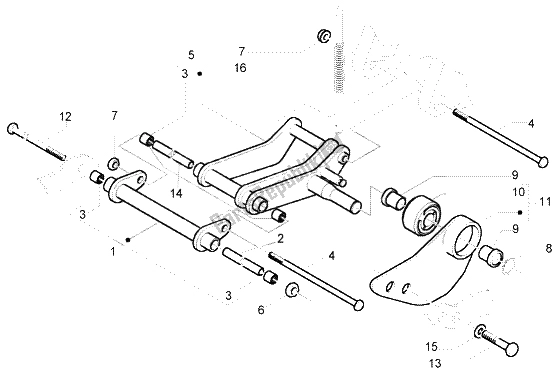 Todas as partes de Braço Oscilante do Piaggio Liberty 200 Leader RST 2002