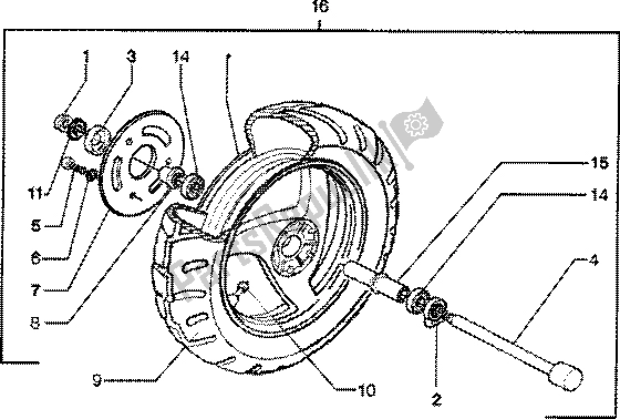 Toutes les pièces pour le Roue Avant du Piaggio Skipper 125 4T 2000