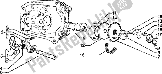 Toutes les pièces pour le Support De Leviers à Bascule du Piaggio Skipper 150 4T 2000