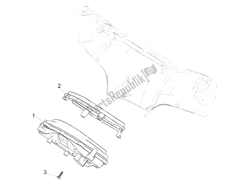 Toutes les pièces pour le Tableau De Bord Combiné du Piaggio Liberty 150 Iget 4T 3V IE ABS Asia 2016