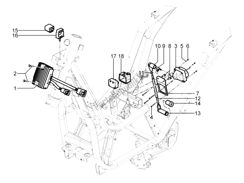 Todas las partes para Reguladores De Voltaje - Unidades De Control Electrónico (ecu) - H. T. Bobina de Piaggio Beverly 300 RST S 4T 4V IE E3 2010