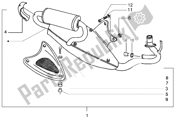 Toutes les pièces pour le Silencieux du Piaggio NRG Power Purejet 50 2005