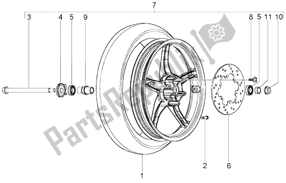 Toutes les pièces pour le Roue Avant du Piaggio Liberty 50 4T RST Delivery 2004