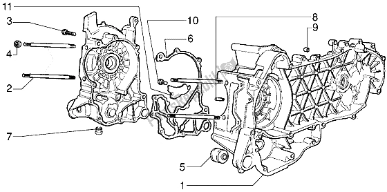 Todas las partes para Caja Del Cigüeñal de Piaggio X9 125 2000