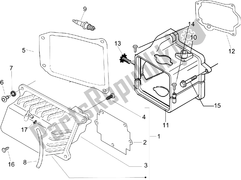 Tutte le parti per il Coperchio Della Testata del Piaggio Liberty 50 4T Sport 2006