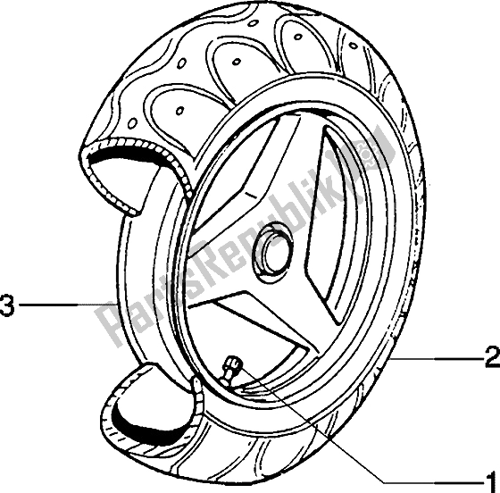 Toutes les pièces pour le Roue Arrière du Piaggio ZIP 50 1995