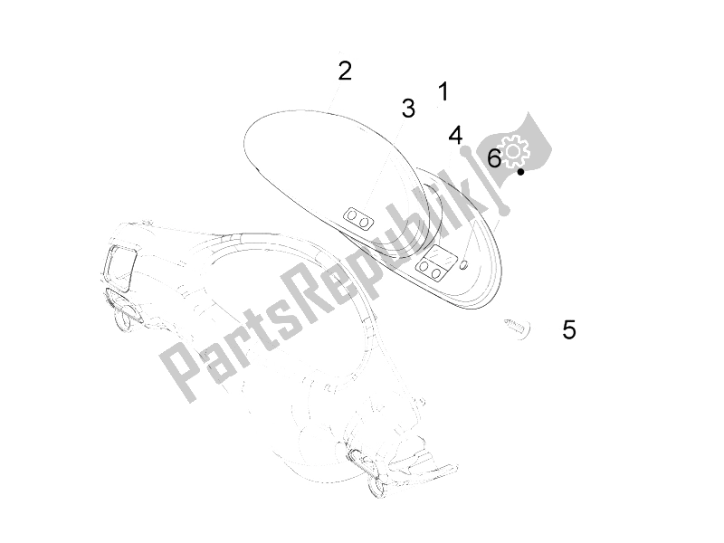 Toutes les pièces pour le Tableau De Bord Combiné du Piaggio FLY 125 4T E3 2009