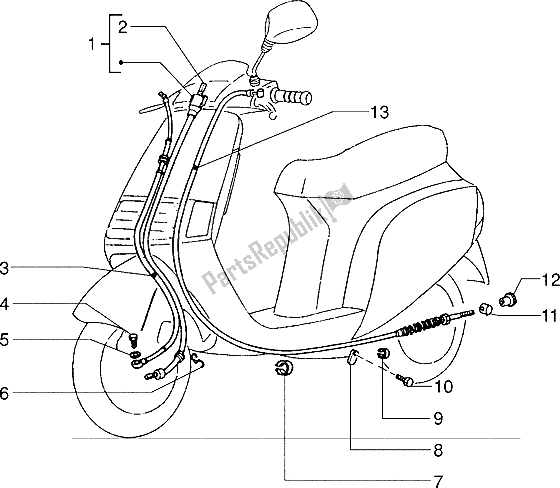 Tutte le parti per il Dispositivi Elettrici (3) del Piaggio Skipperr 150 1996