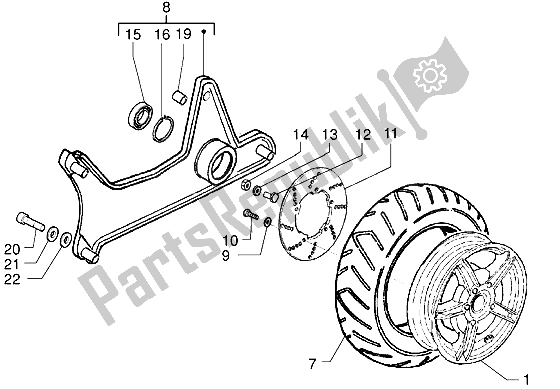 Toutes les pièces pour le Roue Arrière du Piaggio X9 250 2006