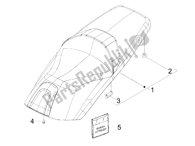 Toutes les pièces pour le Selle / Sièges du Piaggio X7 125 IE Euro 3 2009