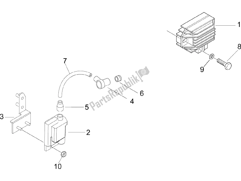 Toutes les pièces pour le Régulateurs De Tension - Unités De Commande électronique (ecu) - H. T. Bobine du Piaggio Liberty 50 2T Sport 2006