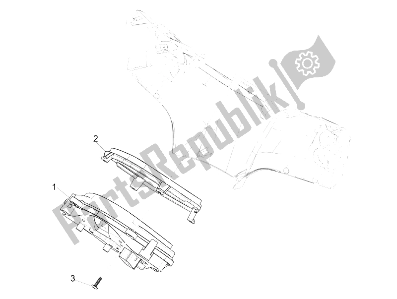 All parts for the Meter Combination-dashbord of the Piaggio Liberty 150 Iget 4T 3V IE ABS EU 2015