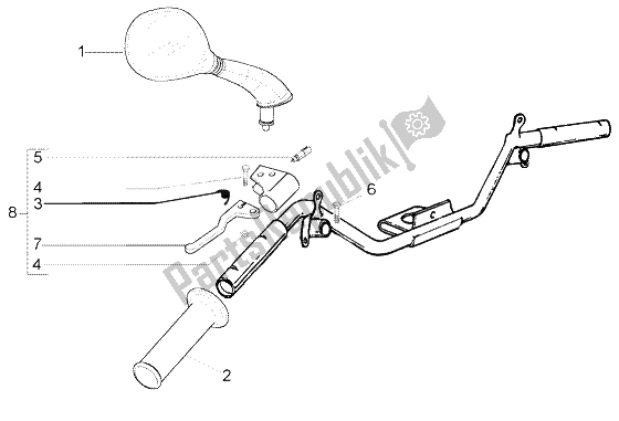 Toutes les pièces pour le Pièces Détachées Guidon (2) du Piaggio FLY 50 4T 2004