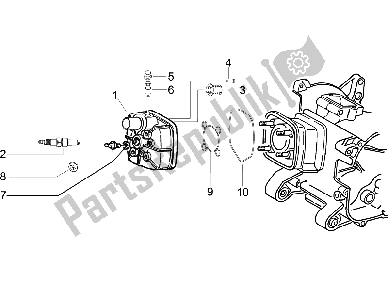 Toutes les pièces pour le Le Couvre-culasse du Piaggio NRG Power DD 50 2007