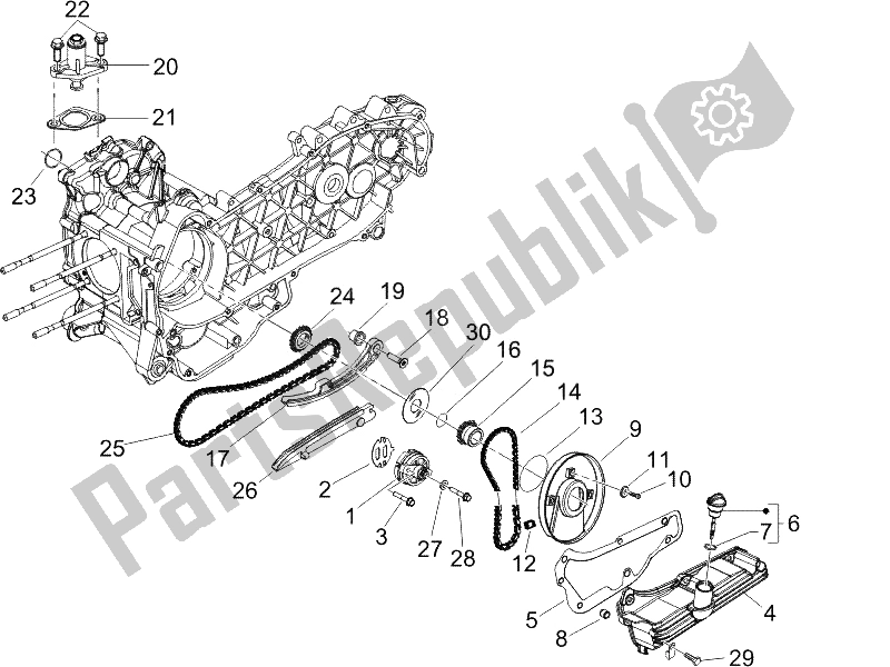 Wszystkie części do Pompa Olejowa Piaggio X9 250 Evolution 2006