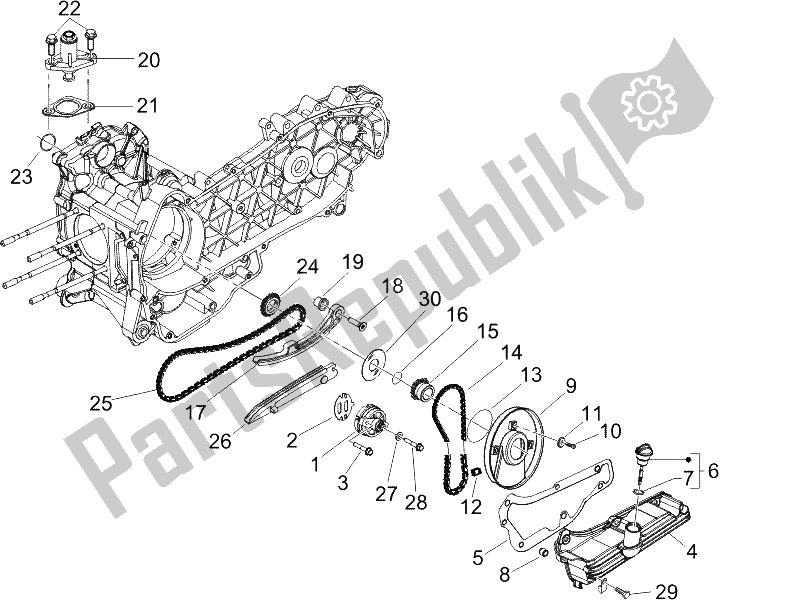 Todas las partes para Bomba De Aceite de Piaggio X9 250 Evolution 2006