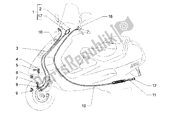 All parts for the Transmissions (2) of the Piaggio Hexagon LX 125 1998