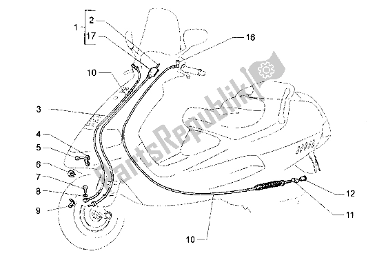 All parts for the Transmissions (2) of the Piaggio Hexagon LX 125 1998