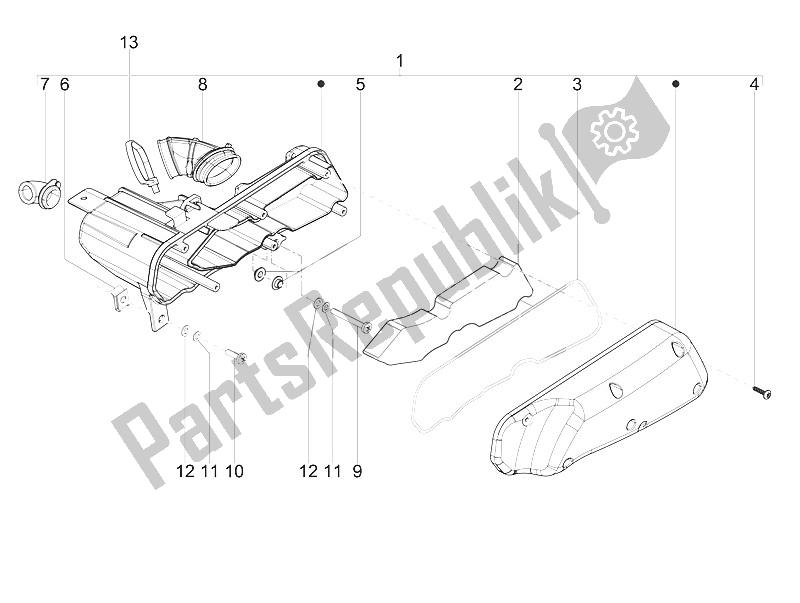 Toutes les pièces pour le Filtre à Air du Piaggio NRG Power DD H2O CH 50 2011