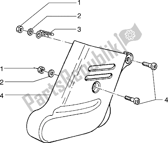 Todas las partes para Cubierta Del Amortiguador Delantero de Piaggio Hexagon 150 1994