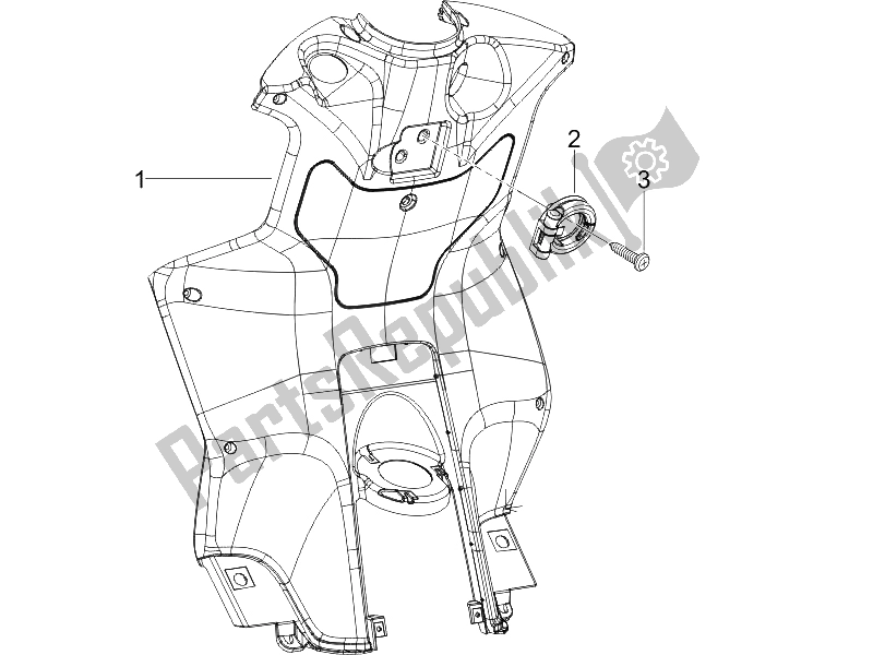 All parts for the Front Glove-box - Knee-guard Panel of the Piaggio NRG Power DD 50 2005