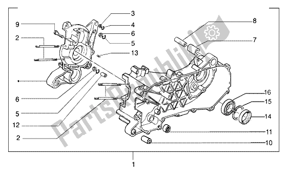 Todas las partes para Caja Del Cigüeñal de Piaggio NRG Power Purejet 50 2005