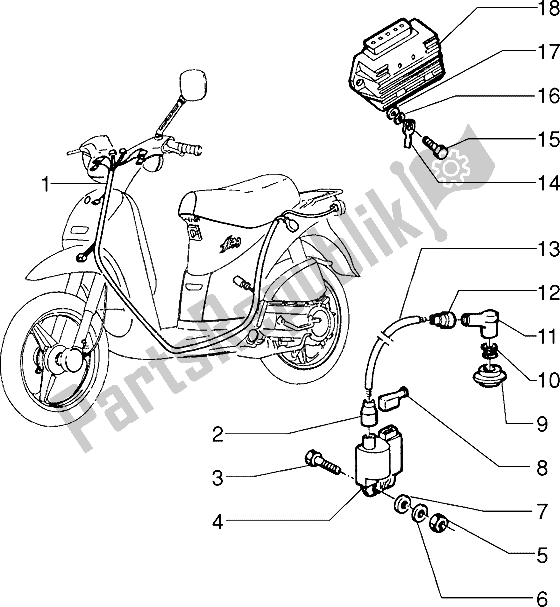 Todas las partes para Aparatos Eléctricos de Piaggio Free FL 50 1995