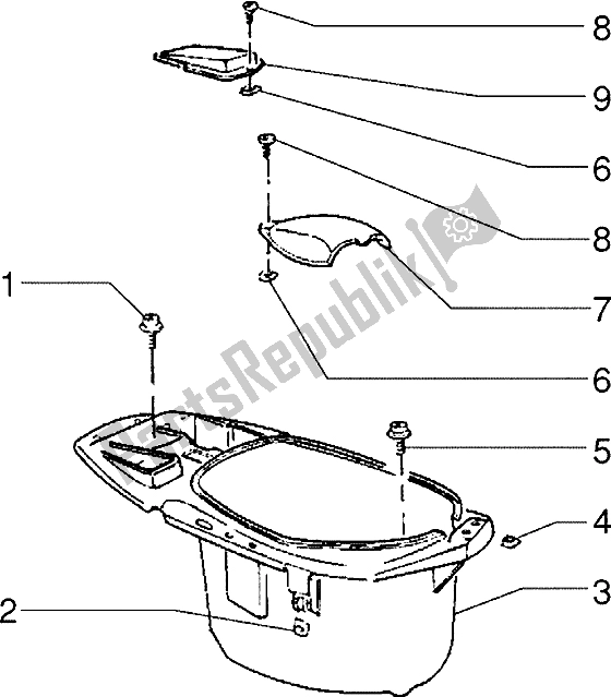 Tutte le parti per il Custodia Casco del Piaggio ZIP Freno A Disco 50 1995