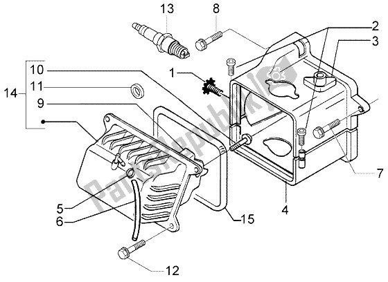 Toutes les pièces pour le Le Couvre-culasse du Piaggio Liberty 50 4T RST Delivery 2004