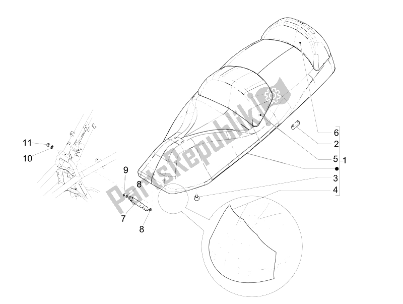 Todas las partes para Silla De Montar / Asientos de Piaggio MP3 500 LT Sport 2014