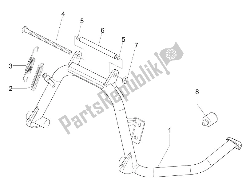 Tutte le parti per il Stand / S del Piaggio MP3 300 IE LT Touring 2011