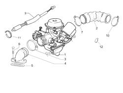 Carburettor, assembly - Union pipe