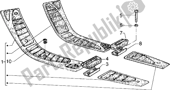 Toutes les pièces pour le Tapis En Caoutchouc du Piaggio Hexagon GTX 180 1999