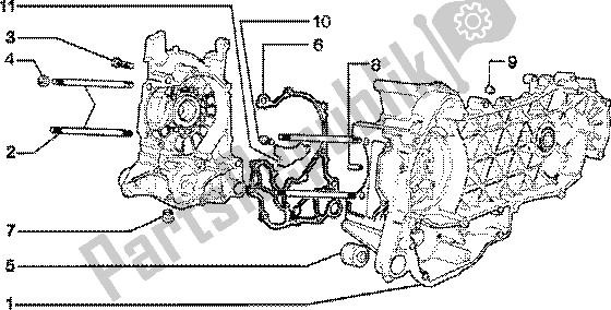 Todas as partes de Bloco Do Motor do Piaggio Skipper 125 4T 2000