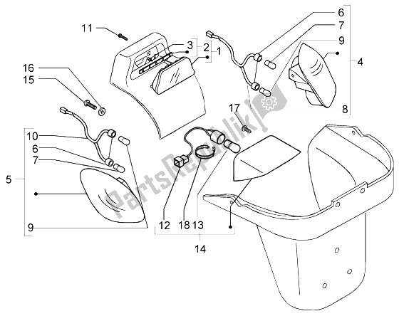 Todas las partes para Luces Traseras de Piaggio X9 500 Evolution ABS 2004