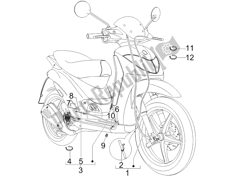 All parts for the Transmissions of the Piaggio Liberty 150 4T Sport E3 2008