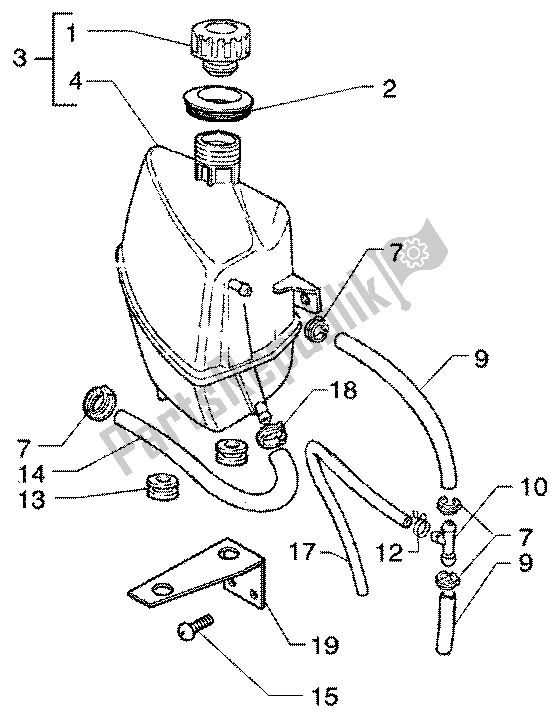 Toutes les pièces pour le Vase D'expansion du Piaggio X9 200 2002