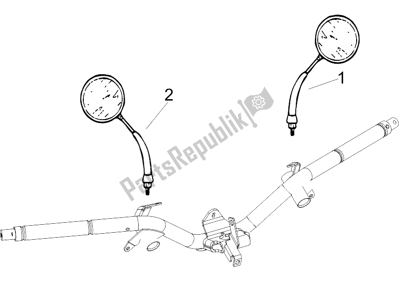 Tutte le parti per il Specchio / I Di Guida del Piaggio Liberty 125 4T Sport 2006