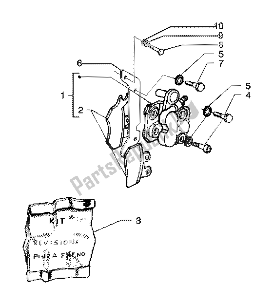 All parts for the Brake Calipers of the Piaggio X9 125 SL 2006