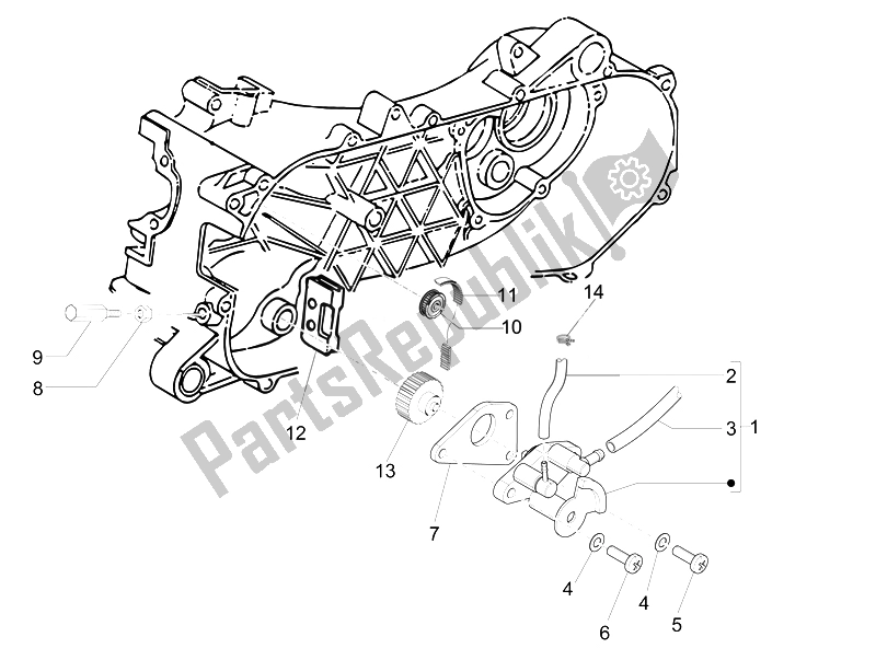 Toutes les pièces pour le La Pompe à Huile du Piaggio NRG Power DD 50 2007