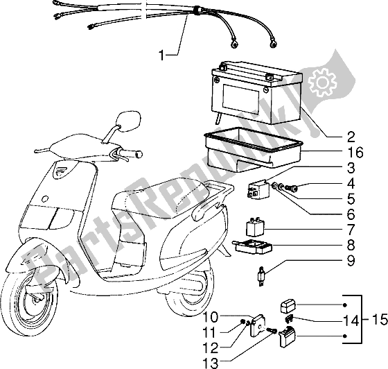 All parts for the Electrical Devices (3) of the Piaggio Sfera RST 80 1994