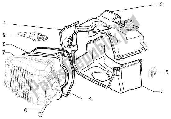 Toutes les pièces pour le Le Couvre-culasse du Piaggio FLY 150 4T 2004