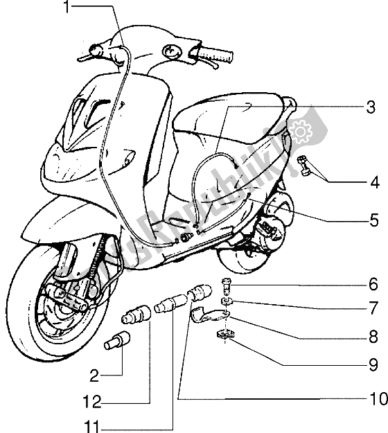 All parts for the Transmissions of the Piaggio ZIP SP 50 1996