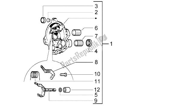 All parts for the Component Parts Of Rear Hub (2) of the Piaggio Ciao 50 2002