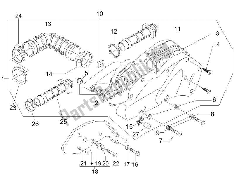 Todas las partes para Filtro De Aire de Piaggio BV 250 USA 2006