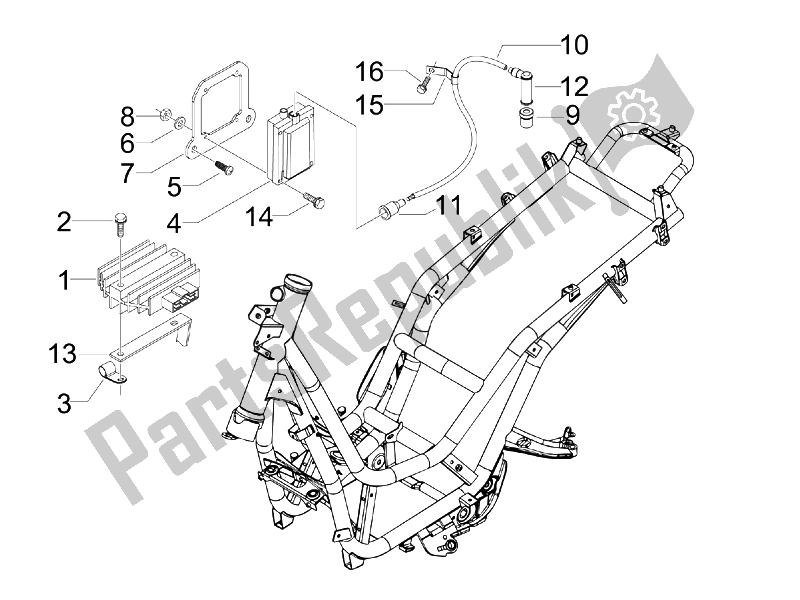 Toutes les pièces pour le Régulateurs De Tension - Unités De Commande électronique (ecu) - H. T. Bobine du Piaggio Beverly 250 Tourer E3 2007