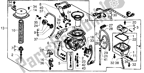 Toutes les pièces pour le Carburateur du Piaggio X9 250 2006