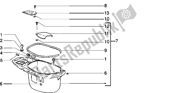 All parts for the Case Helmet of the Piaggio Typhoon 125 XR 2003