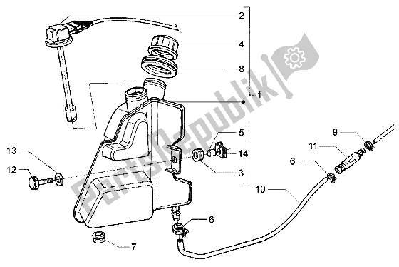 Toutes les pièces pour le Cuve à Mazout du Piaggio Hexagon LXT 180 1998