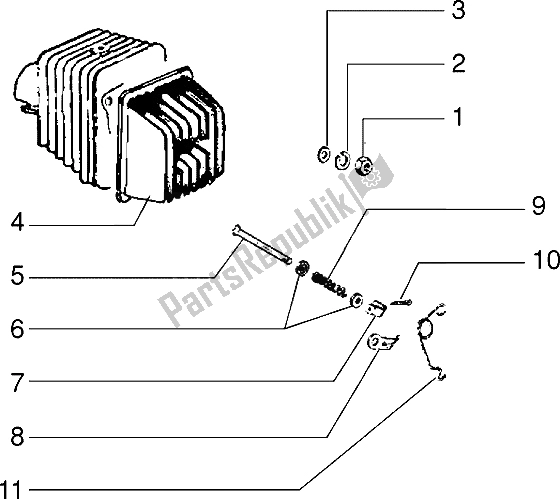 Wszystkie części do G? Owica Cylindra Piaggio Ciao M Y 99 1995